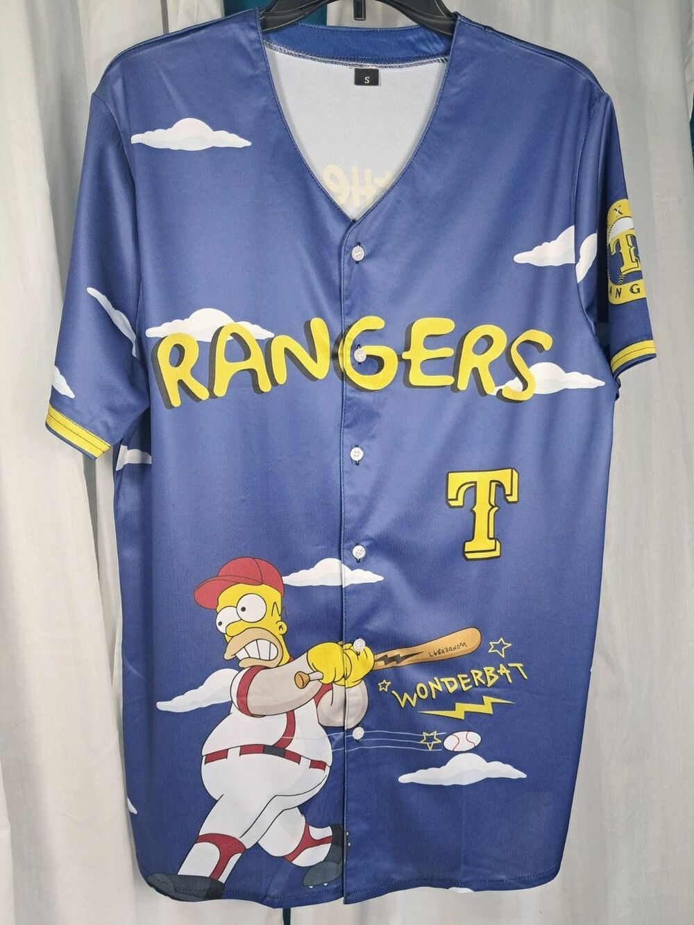 NEW Texas Rangers The Simpsons Theme Jersey Size Small